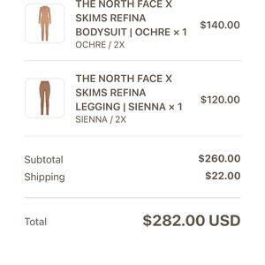 Skims Northface leggings
